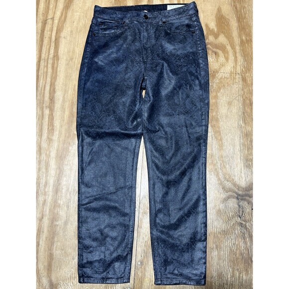 Rag & Bone Cate Mid Rise Ankle Skinny Snake-foil Women 27 Black @jeanbag - Picture 2 of 9